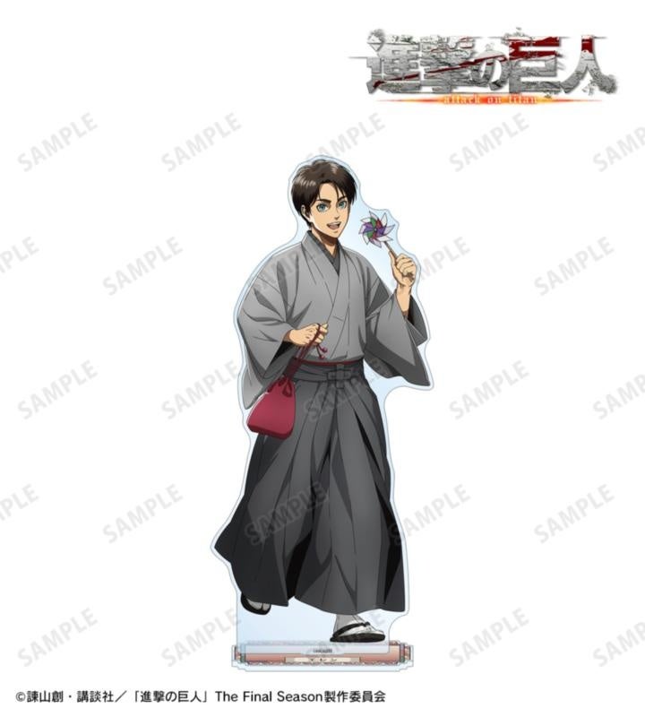 エレン和服特大スタンド。長い台座と全身。