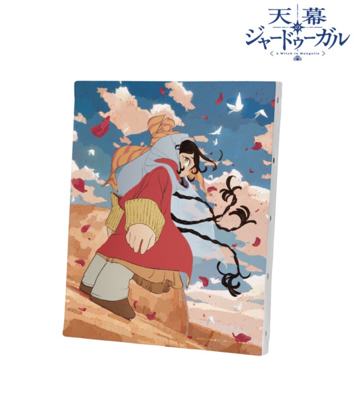 風景の中のシタラを描いたティザービジュアルのF3号キャンバスボード見本。
