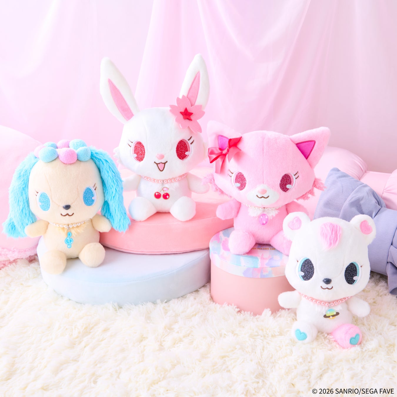 ジュエルペットのぬいぐるみ4キャラクターの写真