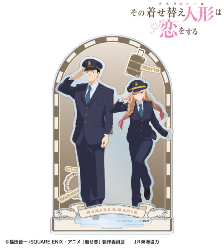 海夢＆新菜の駅員ver.ジオラマ。背景と前景と台座を組み合わせる見本。