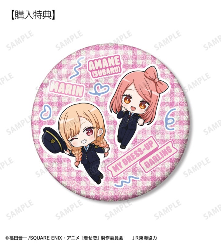 ちびキャラ予約特典75mmバッジ。海夢＆あまねペア、非売品。