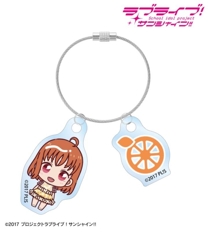 ラブライブ！サンシャイン!!の高海千歌 3rdソロコンサートver. ちょこんと！ 2連ワイヤーアクリルキーホルダーの公式商品見本。
