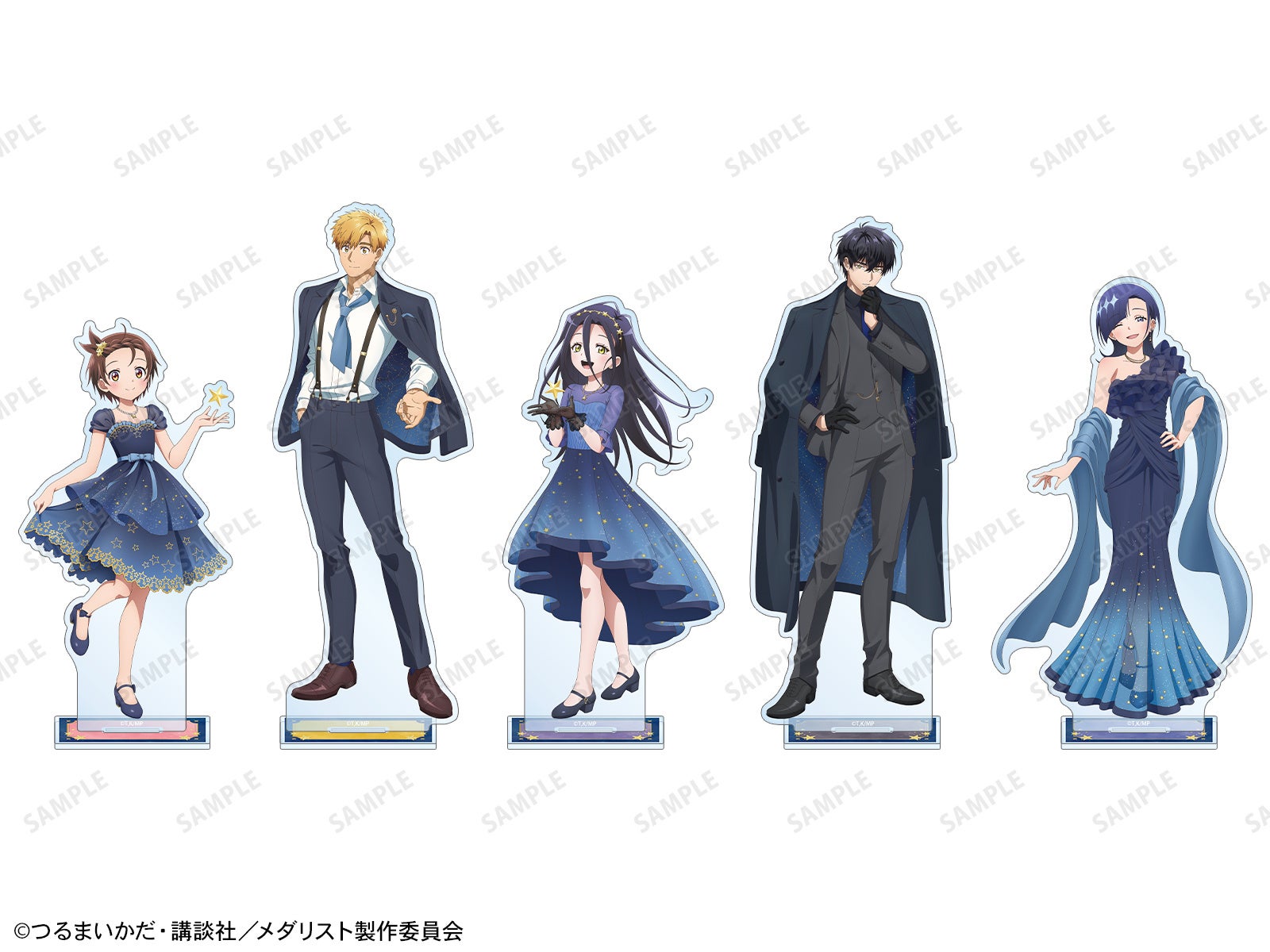 いのり・司・光・純・いるかのBIGアクリルスタンド。長方形の台座。