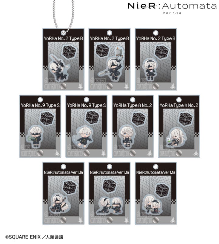 アニメ NieR:Automata Ver1.1a：フレームは4×3cmの写真に対応、単品990円の公式商品見本。