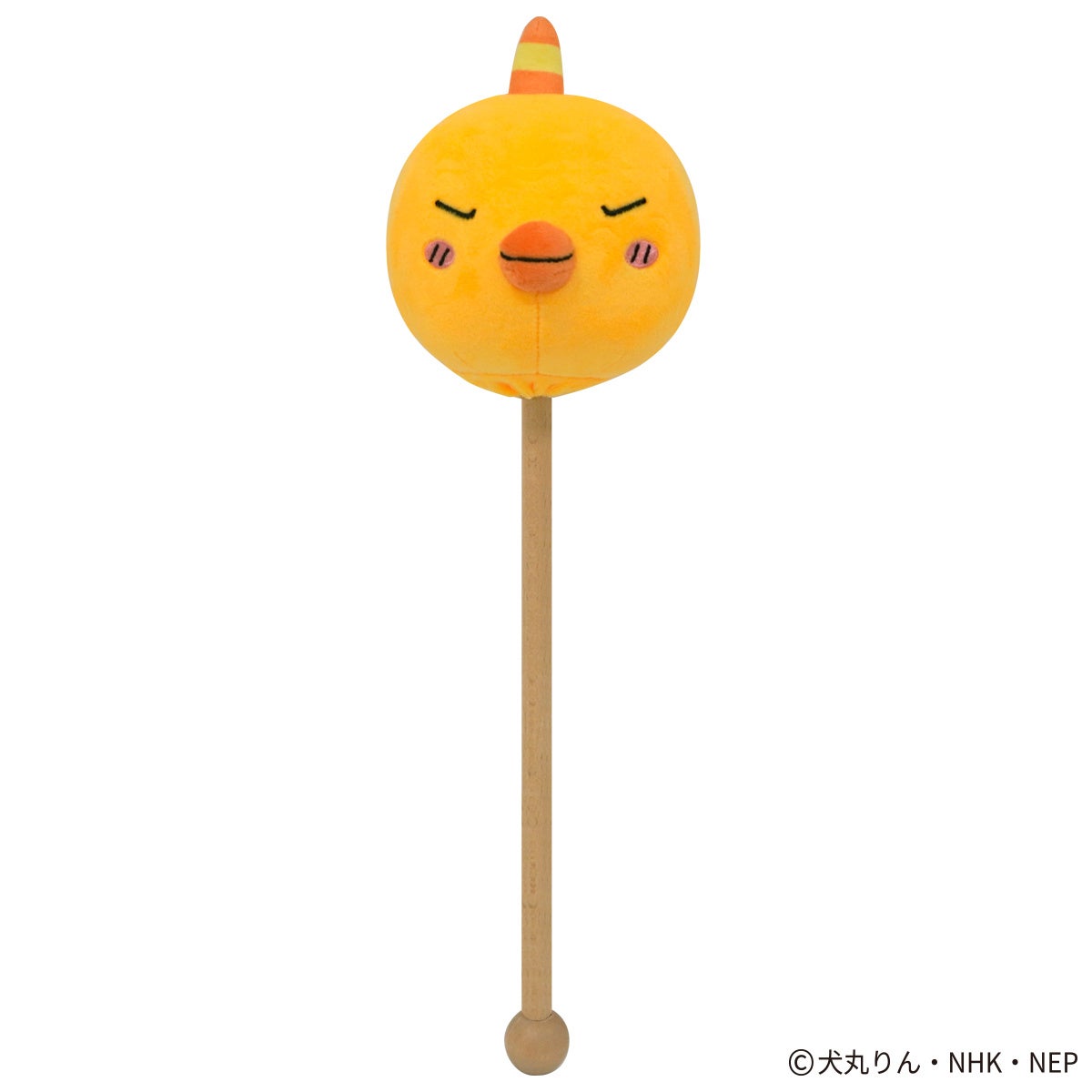オレンジ色のキャラクターが付いた肩たたき棒の公式商品写真